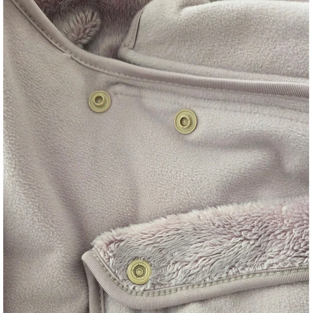 Konny Fleece Cover for Two Wrap Cape Jacket Winter Warm Vest Taupe One Size Cozy - Picture 8 of 9